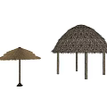 Modern straw barn 3d model