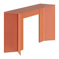 Modern Console Table Design With Blue And Red Metal Frames And Sleek Structure 3d model