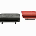 Modern Upholstered Ottoman In Light And Dark Colors For Living Room Decor