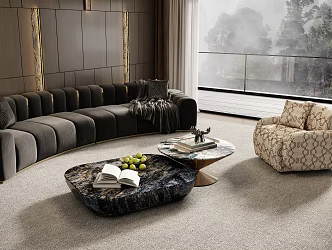 Minotti Modern Italian Sofa Combo 3d model