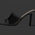 Women's Gray Mesh Block Heel Mules Stylish Open Toe Design For Fashionable Footwear