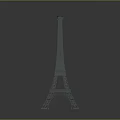 Intricate Eiffel Tower Miniature Model With Detailed Architecture For Decorative 3d model