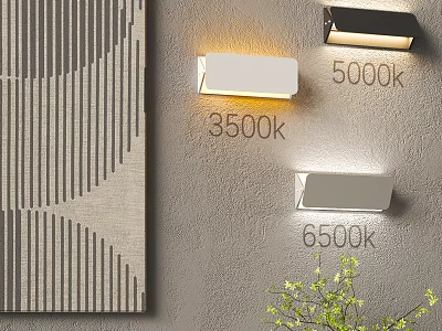 Modern Wall Lamps With 3500K 5000K 6500K Color Temperature For Interior Decoration 3d model