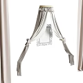 Elegant Soft Beige Curtains With Ruffled Valance And Decorative Tiebacks Design