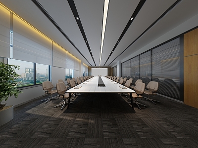 Modern Meeting Room Simple Meeting Room Meeting Table and Chair model