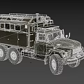 Vintage Military Truck With Six Wheel Drive Green Cargo Body Side Windows And Classic Design
