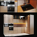 Modern Kitchen Interior Design With Sleek Cabinets Integrated Appliances And Under Cabinet Lighting