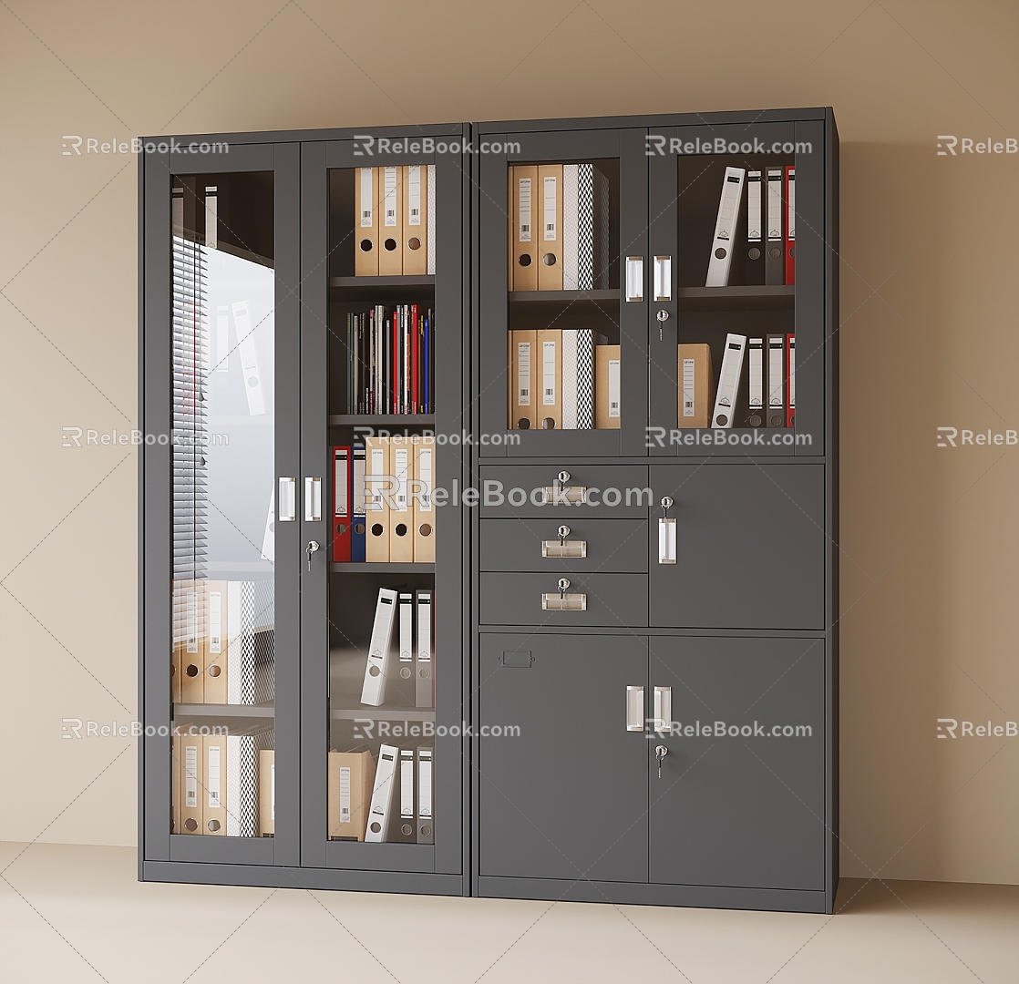 Modern Office File Cabinet File Cabinet Bookcase 3d model