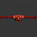 Spider Man 3D Character Model With Red And Blue Costume And Outstretched Arms