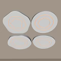 Ceiling lamp round ceiling lamp geometric ceiling lamp bedroom living room children's room simple ceiling lamp 3d model