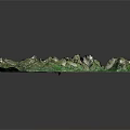 Detailed 3D Topographic Model Featuring Mountains And Lakes On Deep Blue Background