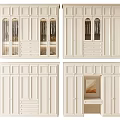 White Modern Wardrobe Design With Glass Doors Drawers And Mirror Elements