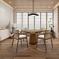 Traditional Chinese Hotel Mahjong Room With Wooden Furniture Lattice Windows And Decorative Items