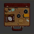 Red Toolbox With Various Household Tools Inside Including Tape Measure Wrench And Screws