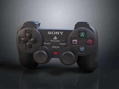High Quality Black Sony PlayStation Wireless Gaming Controller For Consoles And PC 3d model