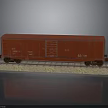 Vintage Red Train Car Model With Numbered Details On Display Base