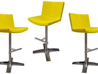 Bar Chair Bar Stool Bar Chair High Chair Yellow Bar Chair Metal Bar Chair 3d model