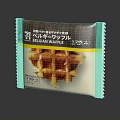 Belgian Waffle Snack Package With Heart Shaped Waffle Image 215g 3d model