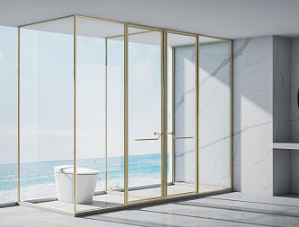 Light Luxury Shower Room 3d model