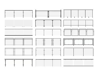 Glass Railing Handrail Metal Railing Guardrail Stainless Steel Guardrail Balcony Guardrail Commercial Fence 3d model