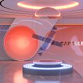 Modern Exhibition Hall Future Time Capsule Exhibition 3d model