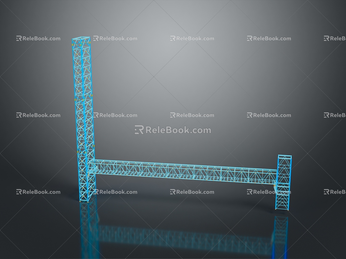 Iron frame large iron frame iron frame house factory industrial iron frame iron ladder rigid ladder work frame rigid scaffold 3d model