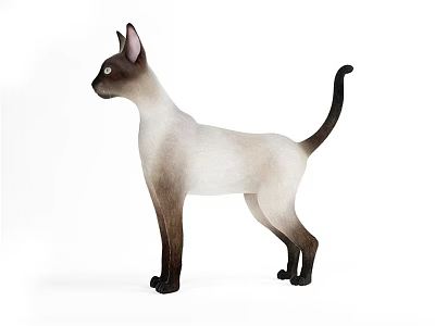 Realistic Reptile Figurine Standing Pose with White Background and Detailed Design Features 3d model