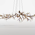White and Purple Fish Shaped Chandelier with Hanging Decorative Elements in Unique Design
