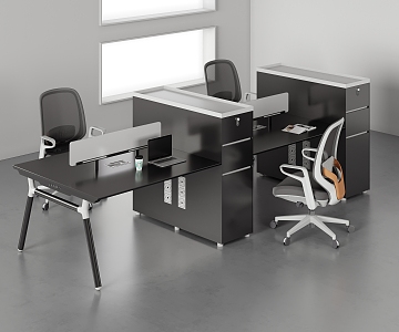 Desk Staff Table 3d model