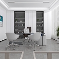 General Manager Office Style 3D Model 3d model