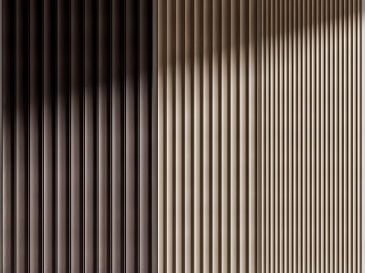 Modern Wall Panels with Vertical Stripes Dark and Light Colors for Interior Design 3d model