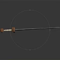 Traditional Sword With Transparent Blade And Brown Decorative Hilt White Grip