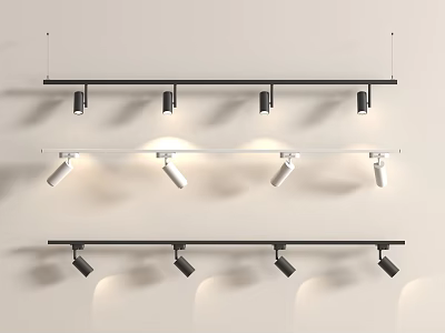 Modern downlight spotlight combination 3d model