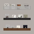 Modern Bookshelf Books 3d model