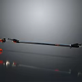 Long Telescopic Equipment With Orange And Black Parts And Reflective Surface