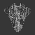 Futuristic Cosmic Spaceship With Aerodynamic Structure And Yellow Brown Accents