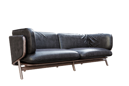 Nordic Double Sofa Office Sofa 3d model