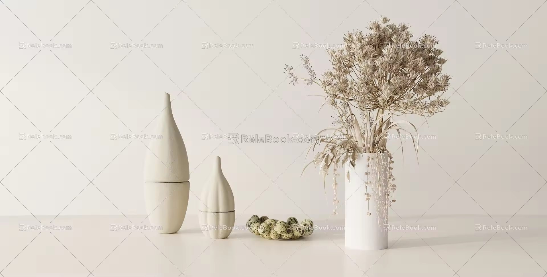 Modern ornaments combination 3d model