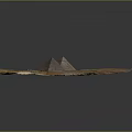 Ancient Egyptian Pyramids In Desert Landscape With Historical Architecture Features 3d model