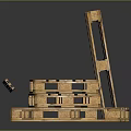 Wooden Pallets Stacked And Arranged With Natural Wood Material And Structure Design