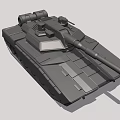 Modern Black Military Tank Design With Main Gun Tracks And Armor