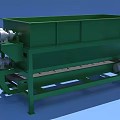 Green Heavy Duty Industrial Equipment With Trough Structure And Motor Driven Conveyor Belt