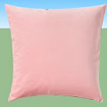 Soft Pink Velvet Decorative Pillow With Square Shape For Living Room