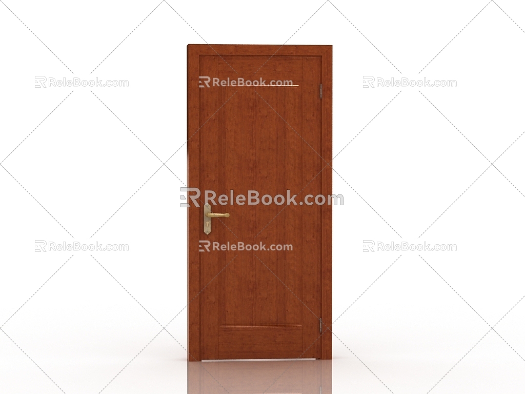 New Chinese Wooden Door 3d model