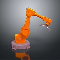 Orange Industrial Robotic Arm Machinery Equipment for Automated Manufacturing Processes