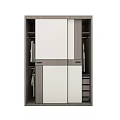 Modern Wardrobe Designs With Sliding Doors Storage Drawers And Striped Panels
