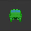 Green Military Truck Model 3D Rendered With Multiple Wheels Blue Windshield Dark Background And Reflection