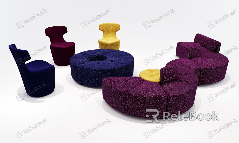 Modern Combination Sofa Special-shaped Sofa Combination Special-shaped Waiting Chair model