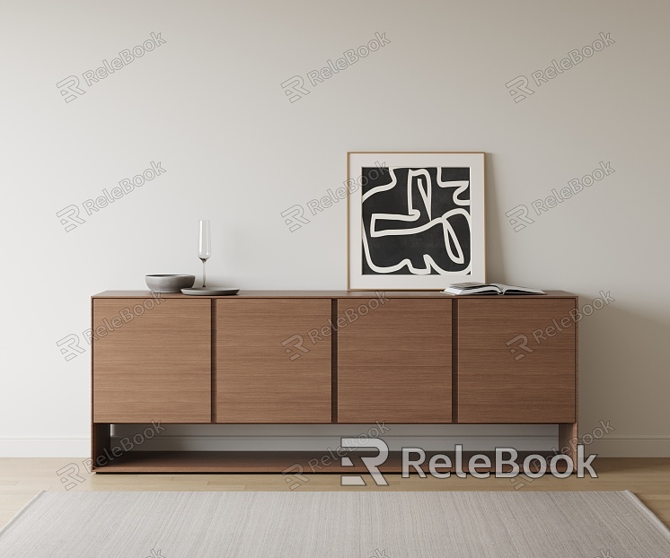 Solid Wood Large Capacity Sideboard Storage Cabinet model