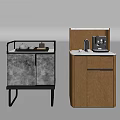 Modern Sideboard Designs With Wooden Cabinet Metal Frame And Storage Compartments